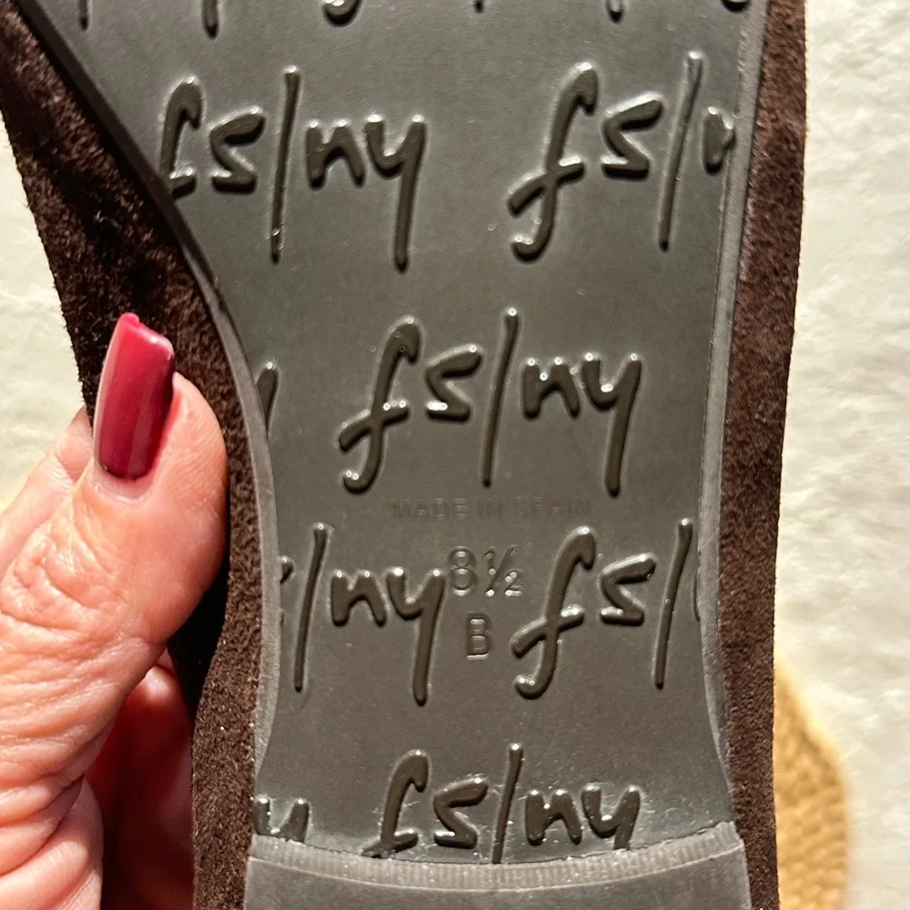 French Sole fs/ny Jigsaw Brown Suede Ballet Flats, Size 8.5 B Orig $220 - Picture 10 of 12